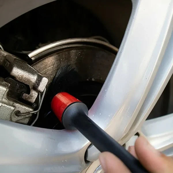 5 Pcs Car Detailing Brush Set – Multi-Size Auto Cleaning Brushes with Hanging Holder