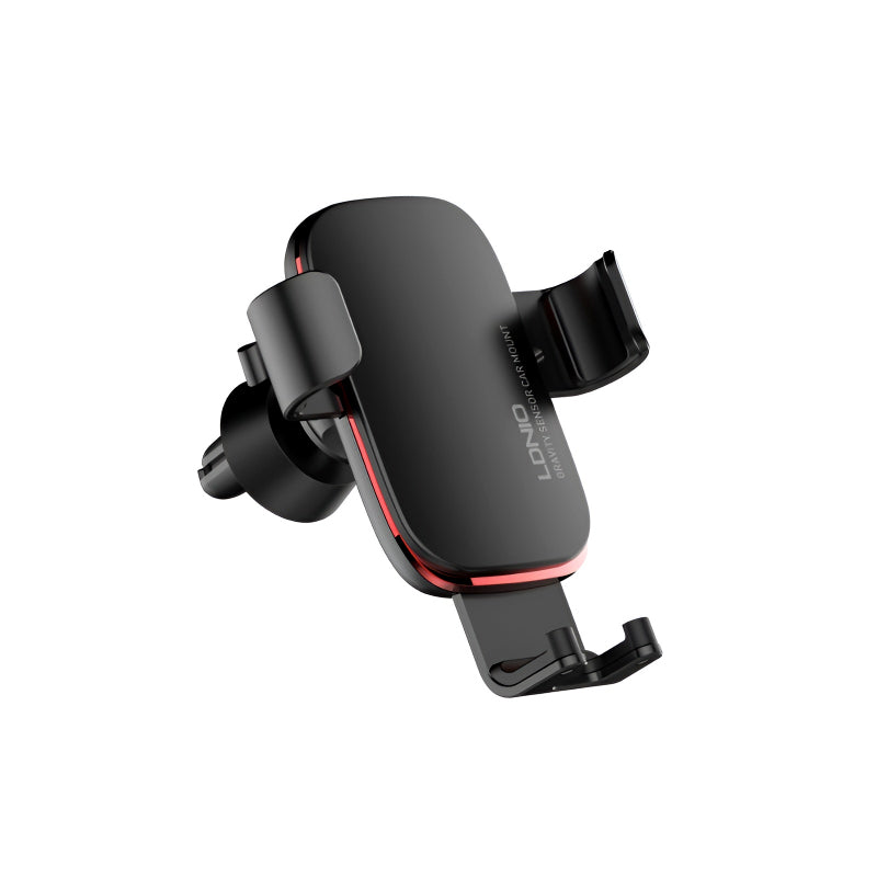 LDNIO MG10 Universal 360° Gravity Car Mount – Auto Lock & Release Phone Holder with Non-Slip Clamp