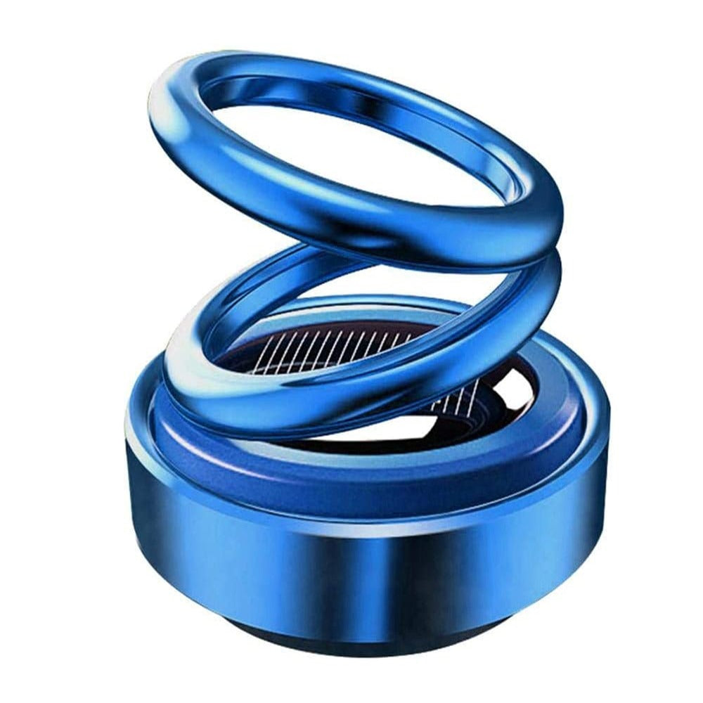 Solar Double Ring Rotating Car Perfume Air Freshener